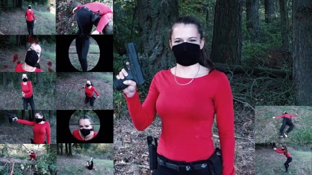 Female operative in red